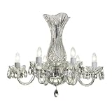 WATERFORD CRYSTAL BLUE BELL CHANDELIER 6 ARM