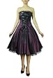 Gothic Rockabilly Purple Satin Corset Lace-up Dress 10/M
