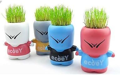 GONGXI Creative Cartoon NaughGONGXI Lang Desktop Mini Plant Bonsai Grass Doll Office Green Plant