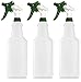 Empty Plastic Spray Bottle 32 Ounce, Professional Chemical Resistant with White-Green Sprayer for Chemical and Cleaning Solution, Heavy Duty, Adjustable Head Sprayer from Fine to Stream (Pack of 3)