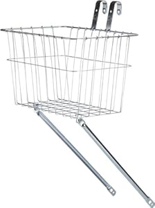 Wald 135 Front Grocery Bicycle Basket (14.5 x 9.5 x 9, Silver)