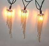 Review Kurt Adler  / Set Of 10 Clear Beaded Icicle Christmas Lights 17 Feet #UL208