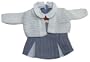 Madeline Plaid Dress & Sweater 15"