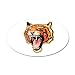 22x14 Oval Wall Vinyl Sticker Wild Tiger