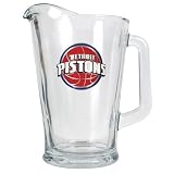 Detroit Pistons NBA 60oz Glass Pitcher - Primary Logo