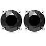 14k White Gold Black Diamond Stud Earrings (1 cttw)