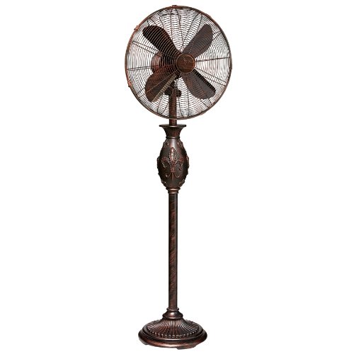 Deco Breeze Dbf0611 Fleur De Lis Floor Fan Copper 16 Inch