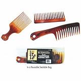 Scalpmaster 3 pieces Tortoise Comb Set (Pack of 3)