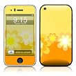 Retro Orange Flowers Design Protector Skin Decal Sticker for Apple 3G iPhone / iPhone 3GS 3G S
