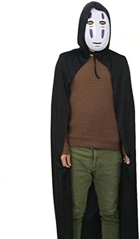 Doncielo Fancy No-Face Cosplay Costume with Cloak Halloween Gift (purple)