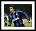 Luis Figo Inter Milan Framed 8x10 Photograph Goal Celebration