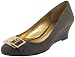 Nine West Women's Bait Wedge Pump,Grey Suede,12 M US