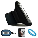 Black Durable Moisture Resistant Neoprene Protective Exercise Workout Armband with Adjustable Velcro Strap for Verizon Wireless New HTC Droid Incredible 2 / HTC Incredible S + INCLUDES!!! Mirror Screen Protector for HTC Droid Incredible 2 / HTC Incredible S + INCLUDES!!! Navy Blue Portable Multi Purpose Case with Built in Audio Speakers + INCLUDES!!! SumacLife TM Wisdom Courage Wristband