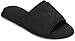 Dearfoams Women's Microfiber Quilted Terry Slippers, Black, Large / 9-10 B(M) US