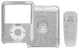 WHITE PERFORATED Limited Edition (with belt clip) hard designer case for Apple iPod Nano 3 3G (3rd Generation) MP3 player 2GB / 4GB / 6GB / 8GB - Ships today!