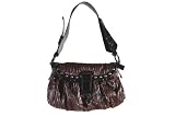 Metallic-look with patent detail and ruched appearance bag in grey or dark brown. £29.99 + free uk P&P !