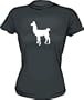Llama Logo Women's Tee Shirt Small-Black-Regular Fit