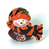 2 NFL Cincinnati Bengals Musical Light-up Snowman Christmas Ornaments 2.75"
