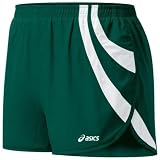 Womens ASICS Intensity 1/2 Split Shorts, Color:Forest/White, M : image