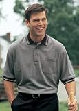 Big Mens 8 oz Short Sleeve Pocket Polo Golf Shirt with Trim (Big & Tall and Regular Sizes)