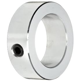 Climax Metal C-137 Shaft Collar, Zinc Plated Steel, One Piece, Set Screw Style, 1-3/8" ID, 2-1/8" OD, 3/4" Wide , With 3/8-16 x 3/8 Set Screw , (5-Pack)