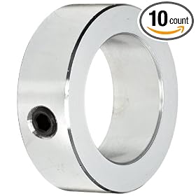 Climax C-075 Shaft Collar, Steel, Set Screw Style , One Piece , 3/4" Bore, 1-1/4" OD, 9/16" Wide, With 5/16-18 Set Screw, (10-Pack)