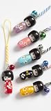 Coloured Wooden Japanese Doll Mobile Phone Charm TF141