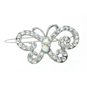 Buy Glamorous Butterfly Swarovski Crystal Jeweld Hair Pin by Willowbee
