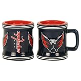 NHL Teams 2oz Ceramic Handled Shot Glasses 2 Pack - Washington Capitals
