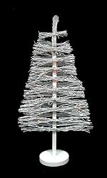 3' Pre-Lit White Country Twig Artificial Christmas Tree - Multi Lights