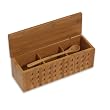 Island Bamboo 10-1/4-Inch Triple Scoop Box
