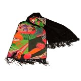 Miami Deco Silk & Velvet Reversible Scarf
