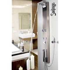 Edelstahl Duschpaneel Duschs�ule mit Wasserfall, Massaged�sen und Regendusche f�r Brausearmatur von Sanlingo