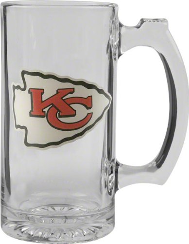 Kansas City Chiefs Beer Mug: 3D Logo Glass Tankard