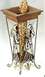 23" Metal & Wood Decorative Umbrella Stand