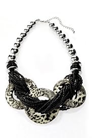 Bauble Bead & Moon Rings Necklace