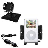 Apple iPod Photo (30GB) Auto Bean Bag Dash Holder with Car Charger - Uses Gomadic TipExchange