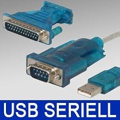 USB to Seriell RS232 Adapter auf 9+25Pol, LPT COM