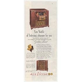1947 RCA Victor Crestwood Radio Phonograph Print Ad