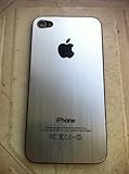 Brushed Aluminum AT&T GSM iPhone 4 Back Cover with Frame for iPhone 4 4g Re ....