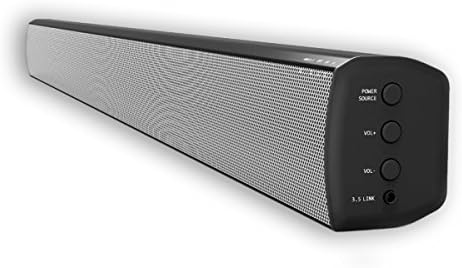 ES 609B Bluetooth Mini Soundbar Super BASS Subwoofer 20W*2 with Remote Control for LED TV Smartphone Computer IPad Iphone 6/6s(Black)