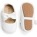Felix & Flora Infant Toddler Baby Moccasins Soft Sole Bowknot Baby Walking Shoes Mary Jane Dress Shoes (12-18 Months Infant,White)