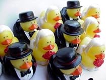One Dozen (12) Bride and Groom Wedding Rubber Ducks
