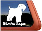 Wheaten Wagon - Wheaten Terrier Dog Vinyl Window Decal Sticker