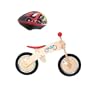 Diggin Active Skuut Wooden Balance Bike with Lamborghini Red Toddler Helmet