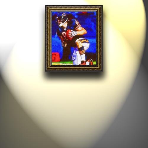 Completely Handpainted American Football Sport Painting, Custom Order FL1648, Oil on Canvas, with Option to Paint Jerry, Brett & Co. from Any Other Favorite Photograph or Picture, Unframed, Size 18'' x 22