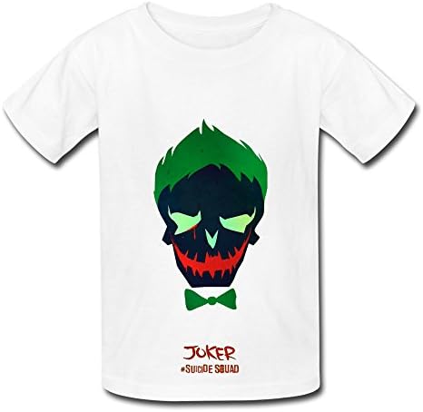 Kids White Big Boys' Girls' T Shirt Suicide Squad Joker Fan Logo