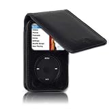 New 160GB iPod Classic Genuine Leather Flip Case & Screen Protector + Detachable Carabiner - Black (120GB & 160GB 2009 Edition)by EASYi