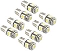 Cutequeen 8PCS Blue LED Car Lights Bulb BA9 BA9s 5050 5-SMD BA9S, 53, 57, 182, 257, 1895, 6253, 64111, 64113 (pack of 8)