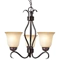 Basix 3-Uplight Chandelier - Oil Rubbed Bronze